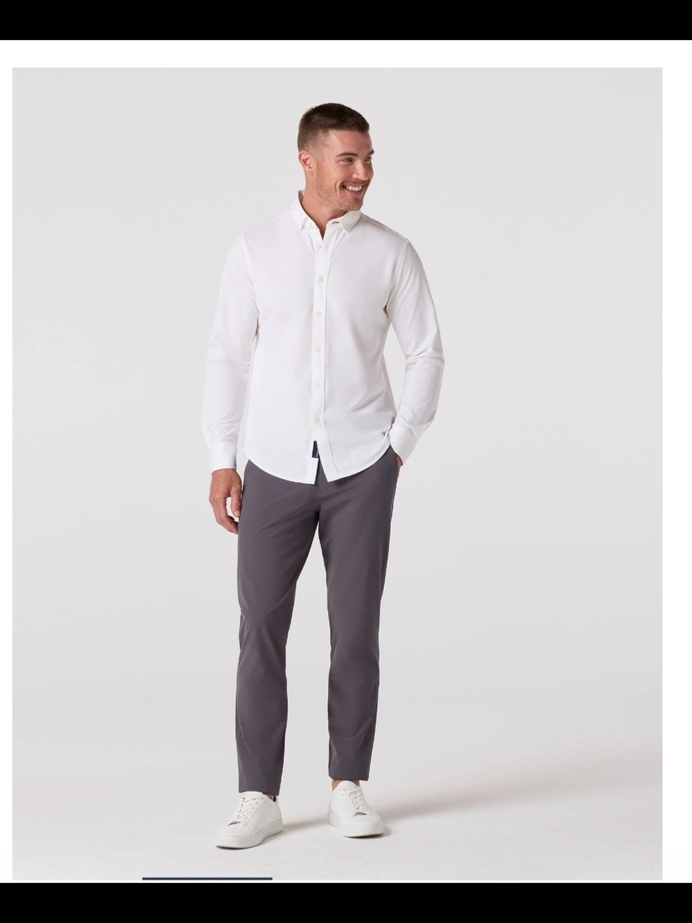 Men's Mizzen+Main Gray Slim Performance Pants